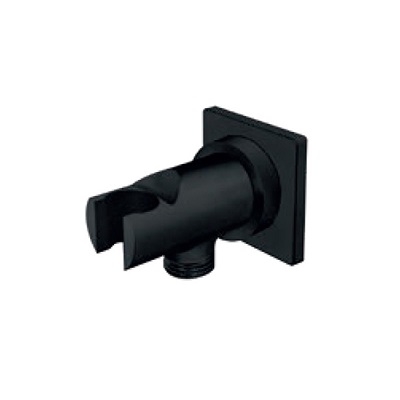 S2 BLACK ZIDNI PRIKLJUČAK 1/2x1/2" S DRŽAČEM ZA TUŠ RUČICU